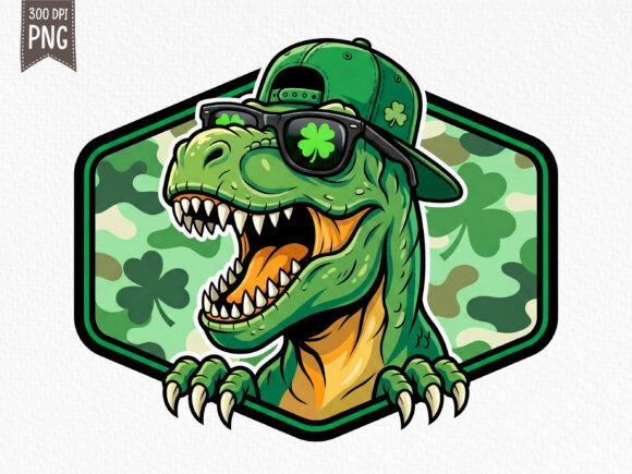 Download Green Camo T Rex Saint Patrick's PNG - Green Collection