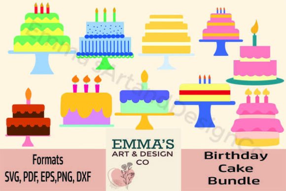 Download 10 Birthday Cake SVG Bundle - Birthday cake svg Collection
